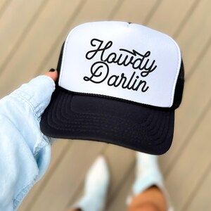 Howdy Darlin Trucker Hat for Women, womens trucker hat, country hat, cowgirl hat, western, trendy trucker hat, Midwest, howdy, rodeo