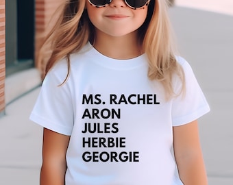 T-shirt grafica Ms. Rachel & Friends per bambini piccoli