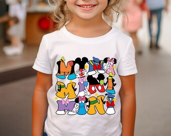 Mini t-shirt graphique Mickey pour enfant, tout-petit, bébé