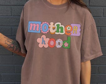 Camiseta gráfica de maternidade para mulheres, camiseta de mãe, moderna, retrô, vintage, camiseta de mãe, mãe, estética, fofa, sahm, presente, camiseta de maternidade