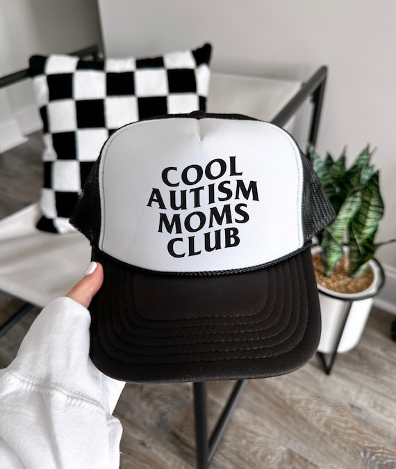 Cool Autism Moms Club Trucker Hat for Women, autism mom, autism mama, mom trucker hat, autism mom gift, autistic, special needs mom