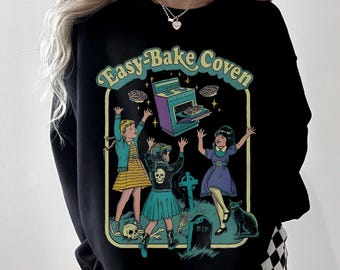 Easy Bake Coven Sweatshirt, Halloween shirt, trendy, retro, 90’s, witch, gothic, spooky, Halloween sweatshirt, horror, oversized hoodie