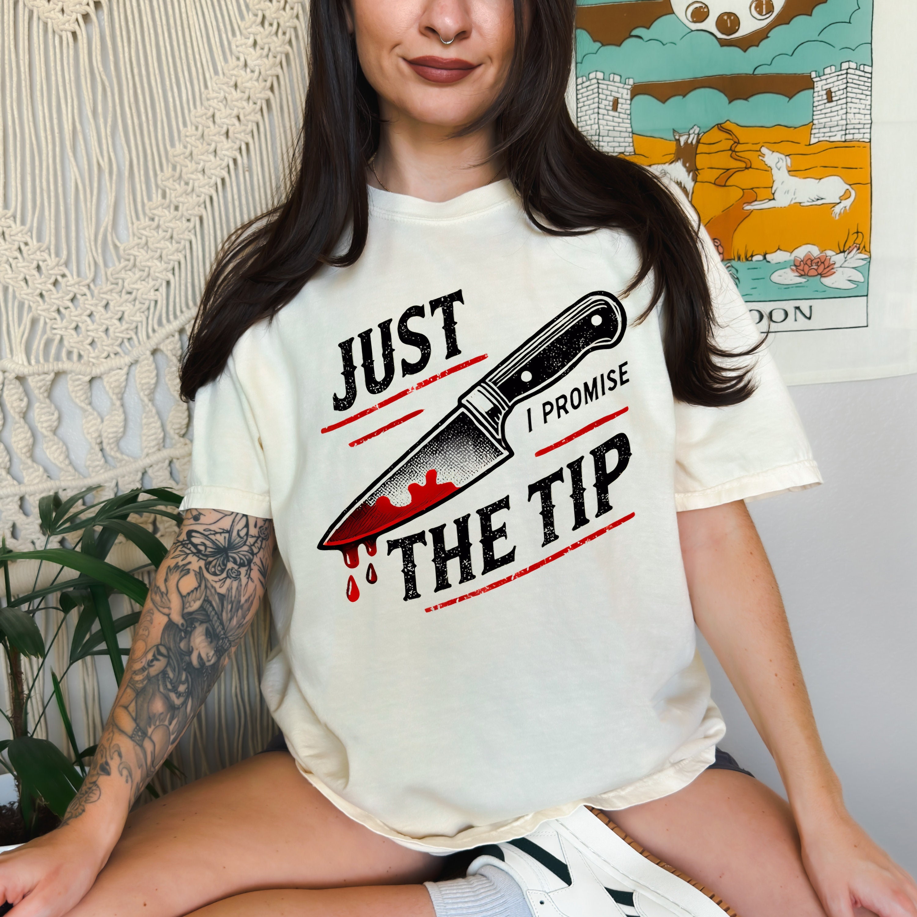 Just the Tip I Promise Halloween Graphic Tee T-shirt for Women