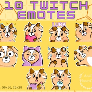 Goat Sub emote pack | Cute Goat Emotes | For Twitch, YouTube or Discord