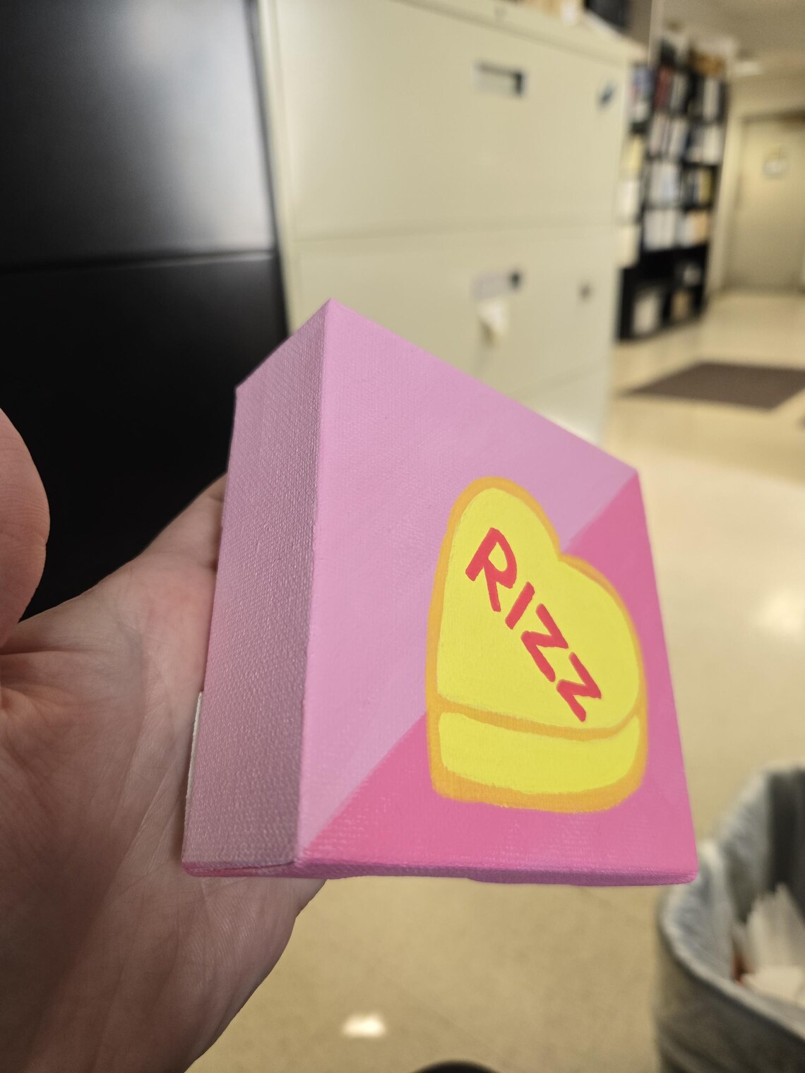 Rizz Valentine's Day Candy Heart Painting - 4 in on Canvas - Etsy