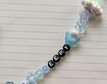 Kawaii decora charm - eepy cloud keychain or lanyard