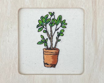 Hand stitched Ficus