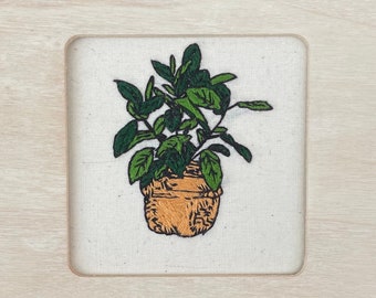 Hand stitched Plant