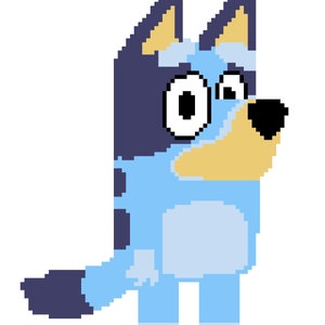 Modèle au crochet C2C de chien dessin animé bleu