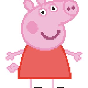 Modèle au crochet C2C de cochon dessin animé rose