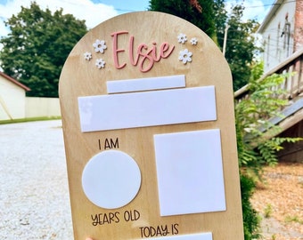 Back to School Sign, Reusable School Sign, First Day of School Board, Personalized Dry Erase School Sign, Preschool Kindergarten Sign
