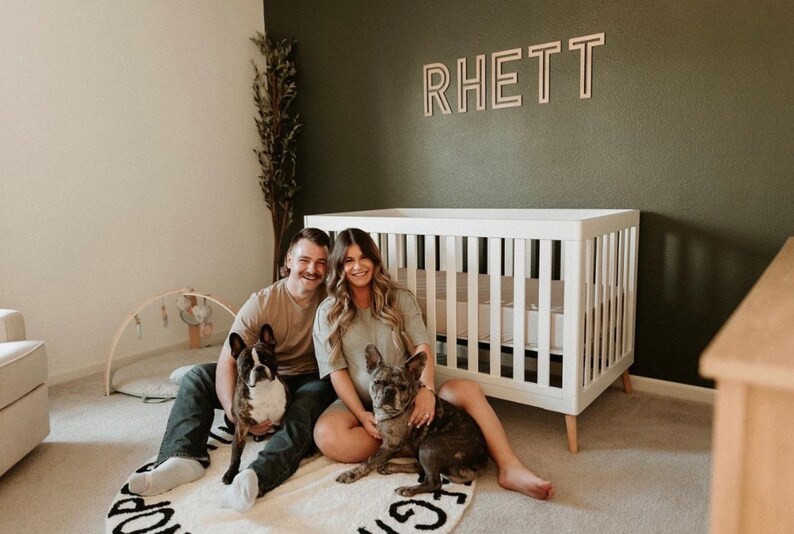 Rhett Lettering Baby Boy Nursery Name Sign, Baby Girl Nursery Name Sign, Minimalistic ...