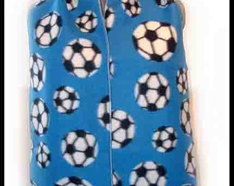 Soccer Fleece Scarf, Muffler, Unisex Neck Scarf,  Bufanda, Blue