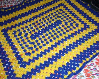 Crochet Lap Throw Blanket, , Approx. 36" X 43" Rectangle