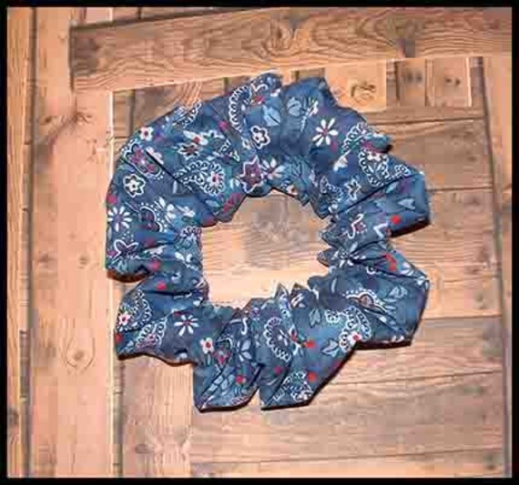Prairie Girl Bandana Hair Scrunchie Country Bandanna Ponytail Etsy