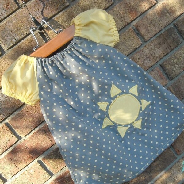 Happy When Skies Are Grey ... Penelope Dress .. Any Size 0-3-6-12 months 1t 2t 3t 4t 5t 6y 7y