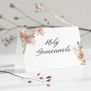 food labels for buffet printable, girl baptism, food sign, food station label, tented food label, 4x6 folded card, dusty pink boho, DST001
