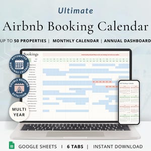 Airbnb Reservation Tracker Google Sheets Vacation Rental Booking Calendar 2025 Short Term Rental Management Planner Vrbo Rental Calendar