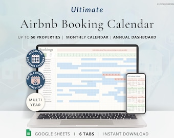 Airbnb Reservation Tracker Google Sheets Vacation Rental Booking Calendar 2025 Short Term Rental Management Planner Vrbo Rental Calendar