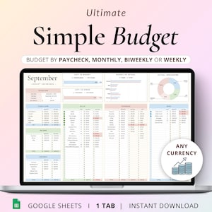 Budget Planner 2025 Google Sheets Paycheck Budget Spreadsheet Monthly Budget Tracker Biweekly Budget by Paycheck Salary Budget Weekly