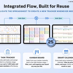 Kanban Board Task Tracker for Business Project Management Google Sheets ...