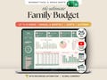 Family and Couples Budget Spreadsheet for Household Expenses Kids and Family Monthly Annual Budget Google Sheets Excel Bill Debt Tracker