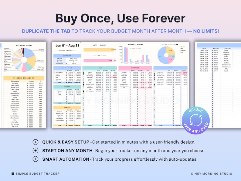 Simple Budget Google Sheets Excel Paycheck Budget Spreadsheet Monthly Budget Tracker Biweekly Budget by Paycheck Salary Budget Weekly image 9