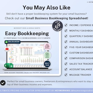 Product Pricing Calculator Spreadsheet Small Business Pricing Template Google Sheets Handmade Product Cost Calculator Excel Profit Margin image 10