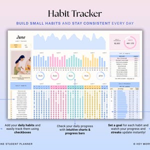 Academic Student Planner Google Sheets Excel University Planner Spreadsheet College Assignment Tracker Class Timetable Degree Planner GPA image 11