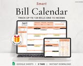Automated Bill Calendar Google Sheets Smart Bill Tracker Spreadsheet Monthly Bill Planner Subscription Tracker Dashboard Bill Organizer