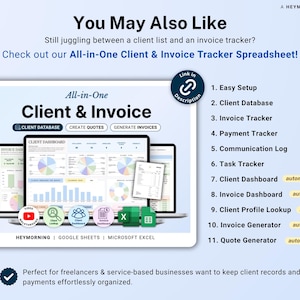 Client Tracker Google Sheets Excel CRM Client Manager Template Small Business Lead Management Spreadsheet Task Tracker Communication Log image 11