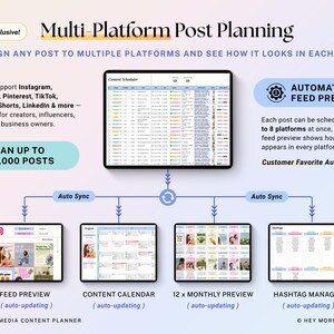 Yearly Social Media Content Calendar Google Sheets Excel Monthly Content Planner for Instagram TikTok Social Media Schedule Spreadsheet image 2