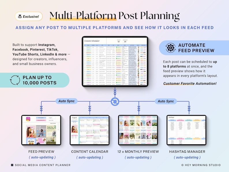 Yearly Social Media Content Calendar Google Sheets Excel Monthly Content Planner for Instagram TikTok Social Media Schedule Spreadsheet image 2