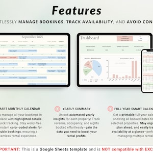 Airbnb Booking Calendar Spreadsheet Hotel Reservation Tracker Google ...