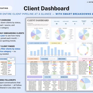 Client Tracker Google Sheets Excel CRM Client Manager Template Small Business Lead Management Spreadsheet Task Tracker Communication Log image 6