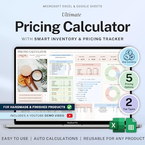 Product Pricing Calculator Spreadsheet Small Business Pricing Template Google Sheets Handmade Product Cost Calculator Excel Profit Margin