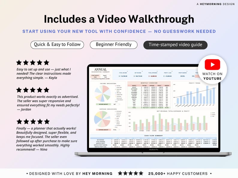Small Business Bookkeeping Template Income Expense Tracker Google Sheets Excel Profit & Loss Accounting Spreadsheet Self Employed Freelancer image 10