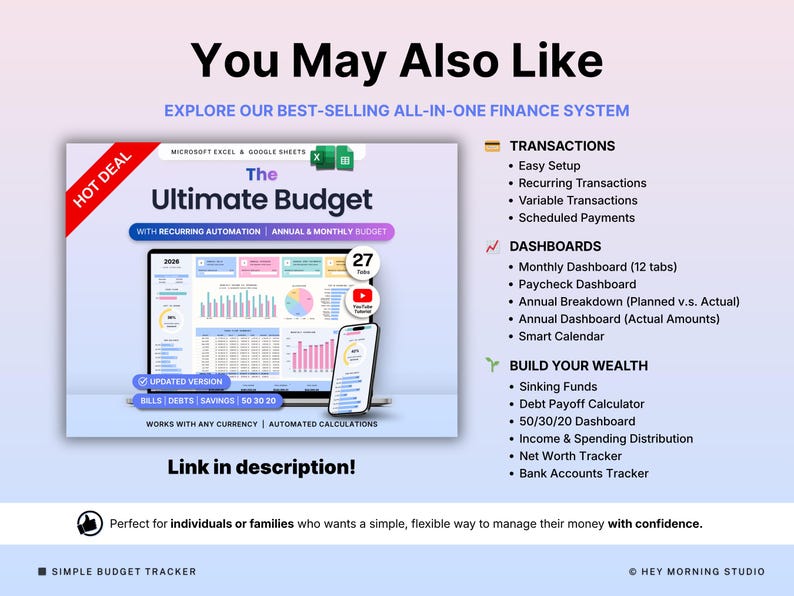 Simple Budget Google Sheets Excel Paycheck Budget Spreadsheet Monthly Budget Tracker Biweekly Budget by Paycheck Salary Budget Weekly image 13