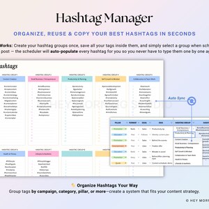 Yearly Social Media Content Calendar Google Sheets Excel Monthly Content Planner for Instagram TikTok Social Media Schedule Spreadsheet image 8