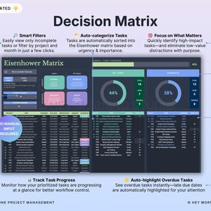 Task Manager Spreadsheet Dark Mode Team Task Tracker Google Sheets Excel Task Priority Matrix Kanban Board To Do List Weekly Schedule image 10