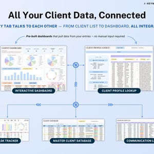 Client Tracker Google Sheets Excel CRM Client Manager Template Small Business Lead Management Spreadsheet Task Tracker Communication Log image 3
