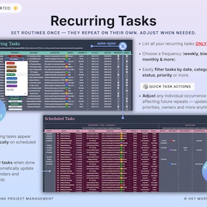 Task Manager Spreadsheet Dark Mode Team Task Tracker Google Sheets Excel Task Priority Matrix Kanban Board To Do List Weekly Schedule image 5