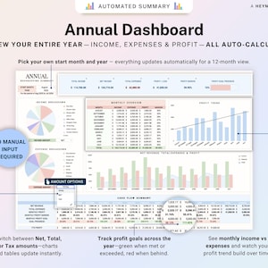 Small Business Bookkeeping Template Income Expense Tracker Google Sheets Excel Profit & Loss Accounting Spreadsheet Self Employed Freelancer image 4