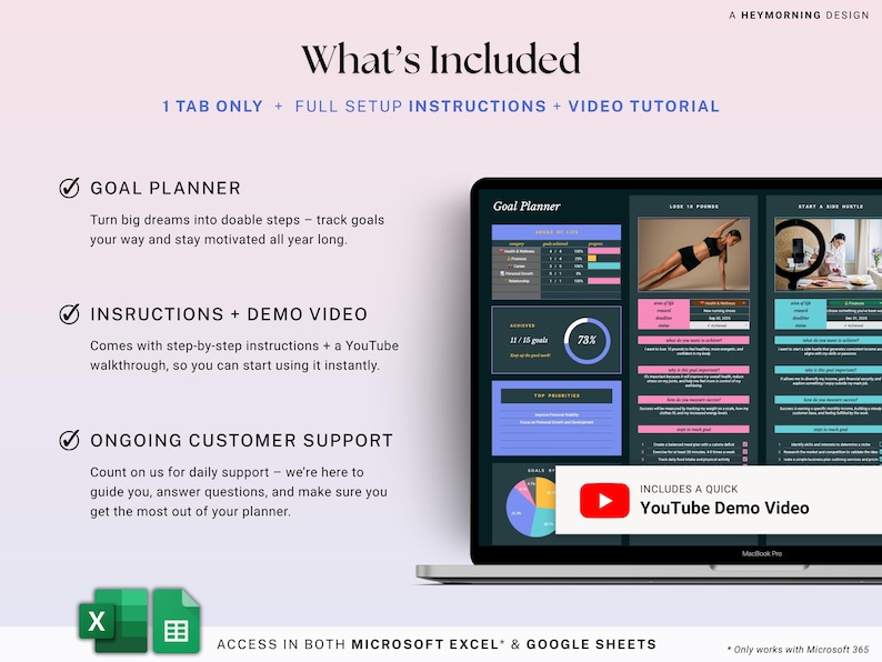 Goal Tracker Spreadsheet Dark Mode Goal Tracker Google Sheets Vision ...