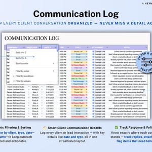 Invoice & Client Tracker Spreadsheet for Small Business CRM Google Sheets Invoice Tracker Generator Excel Lead Management Payment Tracker image 10