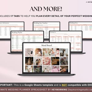 Wedding Planner Spreadsheet Google Sheets Wedding Planning Checklist Wedding Budget Expense Tracker Wedding Itinerary Guest List To Do List image 9