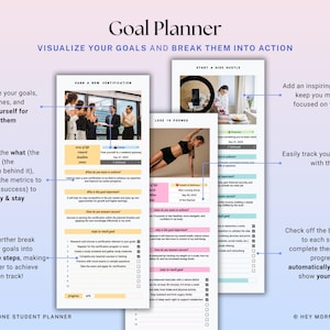 Academic Student Planner Google Sheets Excel University Planner Spreadsheet College Assignment Tracker Class Timetable Degree Planner GPA image 12