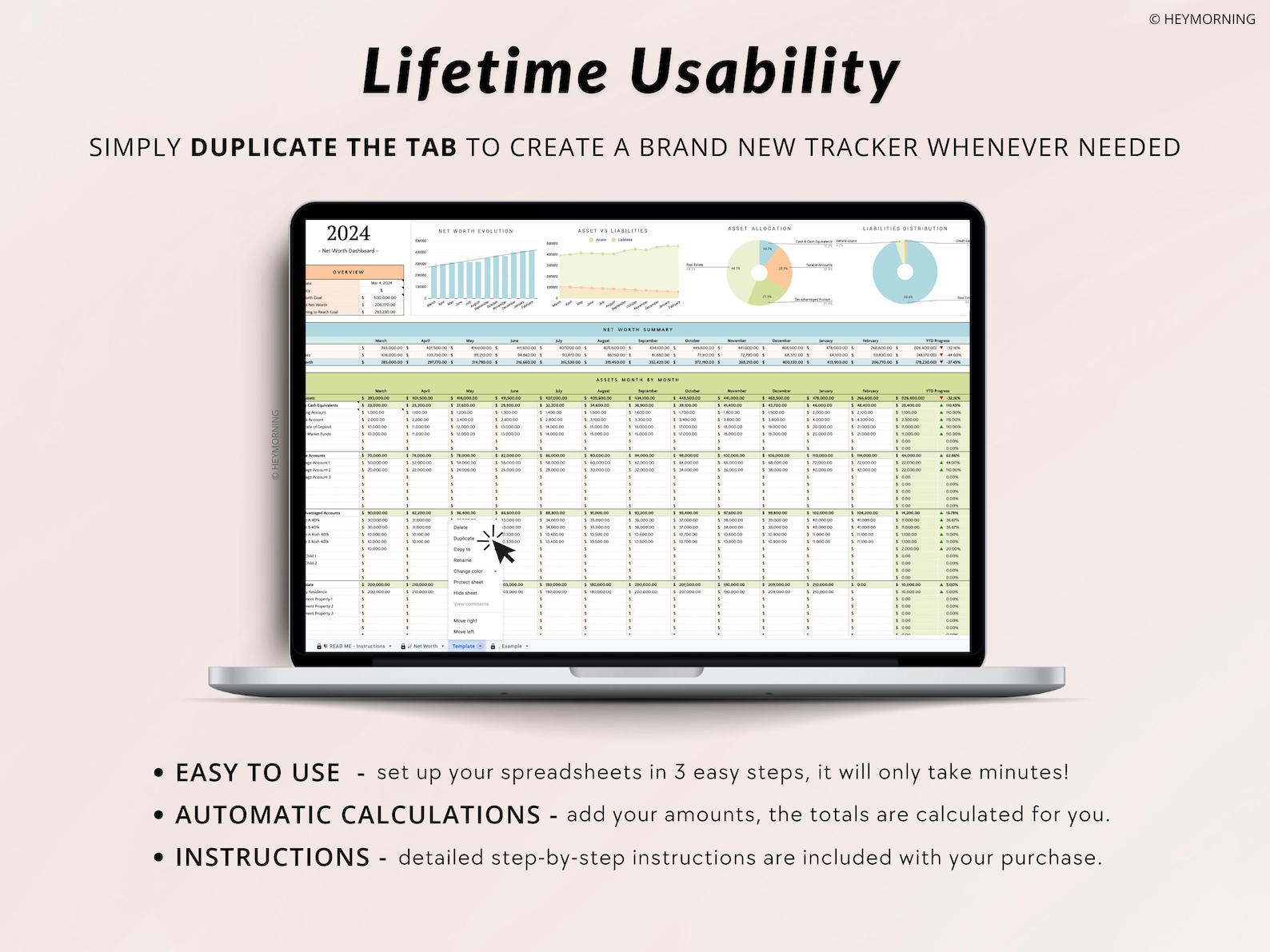 Net Worth Tracker Google Sheets Annual Net Worth Calculator Spreadsheet ...