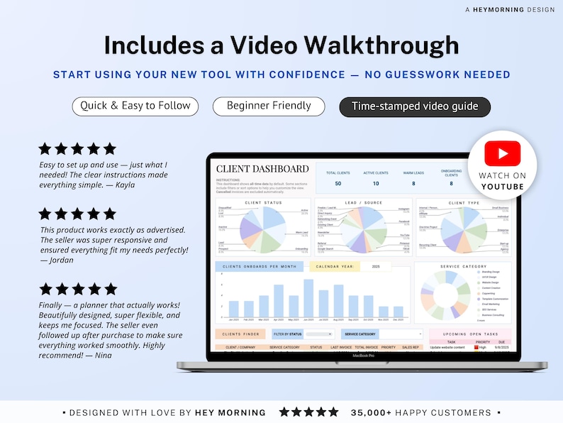 Invoice & Client Tracker Spreadsheet for Small Business CRM Google Sheets Invoice Tracker Generator Excel Lead Management Payment Tracker image 13