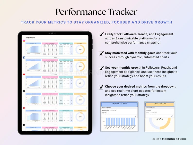 Yearly Social Media Content Calendar Google Sheets Excel Monthly Content Planner for Instagram TikTok Social Media Schedule Spreadsheet image 9